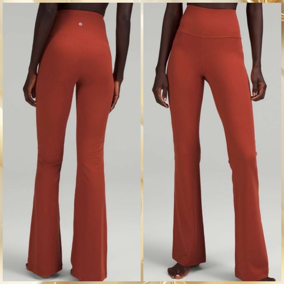 Lululemon Groove Super-High-Rise Flared Pant Nulu size 4 NWT Cayenne - Picture 3 of 6